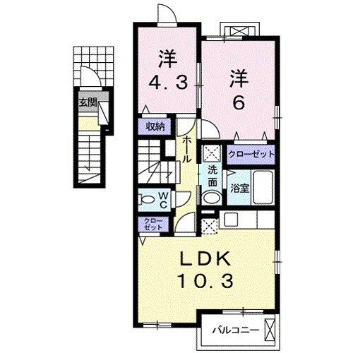 ロイヤルパークⅠの物件間取画像