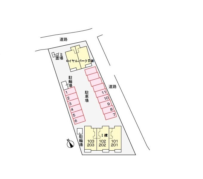 ロイヤルパークⅠの物件外観写真