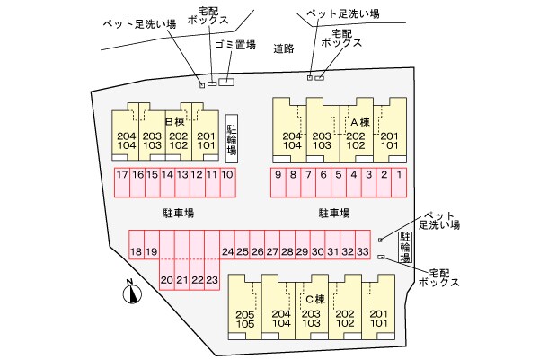 クラール鶴市フロイデＡの物件外観写真