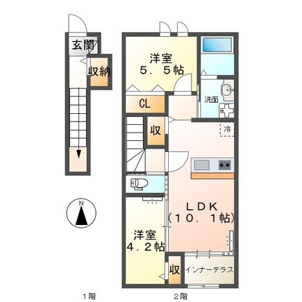 イニシオ Ｂの物件間取画像