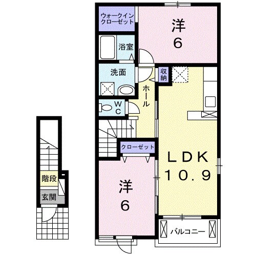 フロル高松Ａの物件間取画像