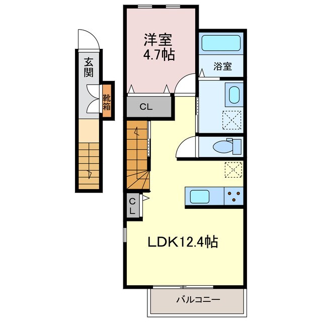 クラシア津乃峰の物件間取画像