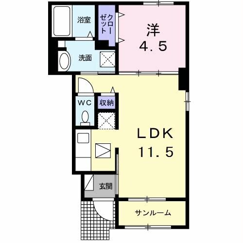 ルミエール古庄Ⅰの物件間取画像