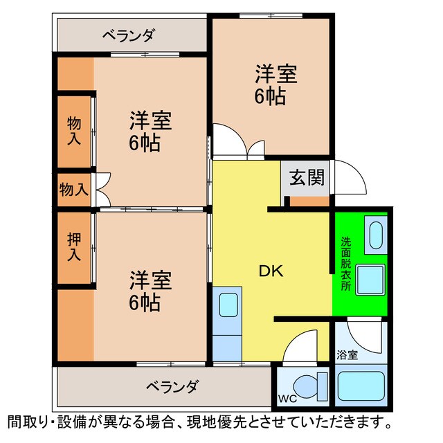サニースクエア阿南の物件間取画像