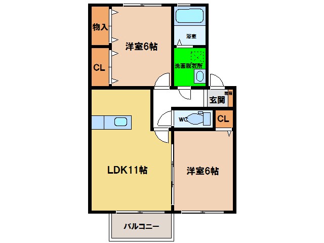 ルミナス富岡Ａの物件間取画像