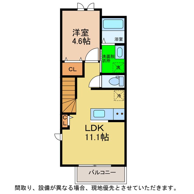 ブライト羽ノ浦Bの物件間取画像