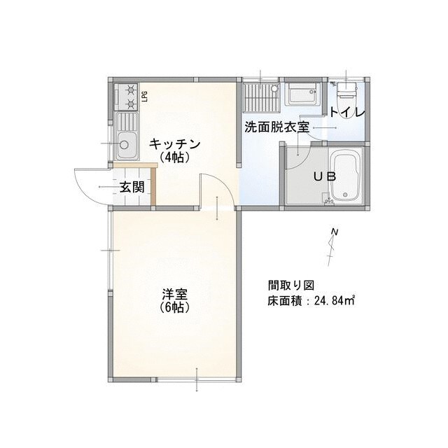 細谷駅 徒歩24分 1階の物件間取画像