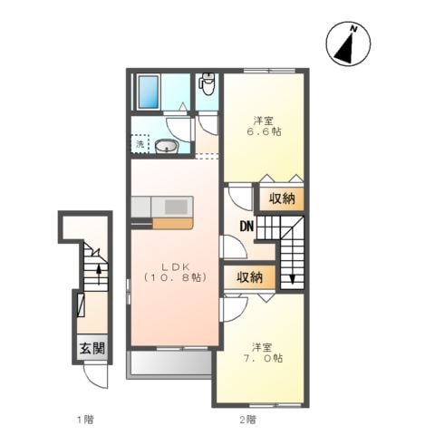 スクラム　Ｂの物件間取画像