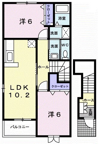 リヴィエールII　Ｂの物件間取画像