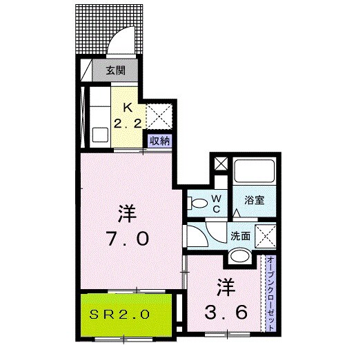 ゆりの木・VIの物件間取画像