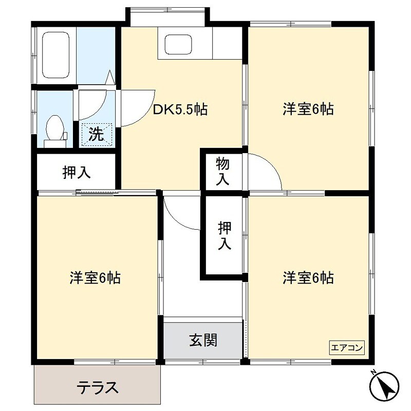 中本様寄木戸町貸家　中棟の物件間取画像