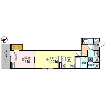 D-PLACE飾磨駅前の物件間取画像