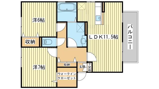 グランドコート朝陽が丘 本館の物件間取画像