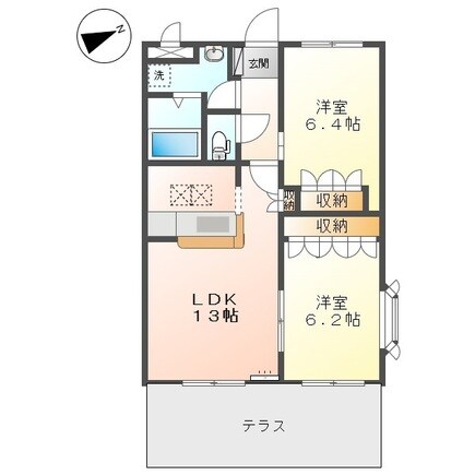 アベニール中島の物件間取画像