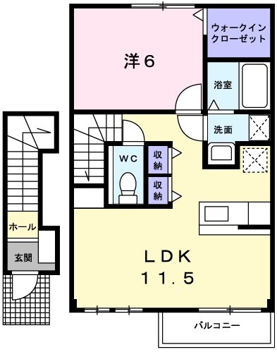 サニーパレスＤの物件間取画像