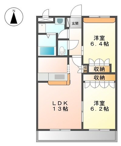 グラッチェⅡ番館の物件間取画像