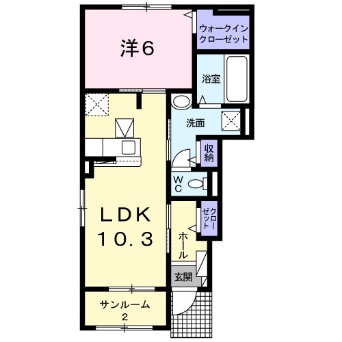 コンフォール堂本の物件間取画像