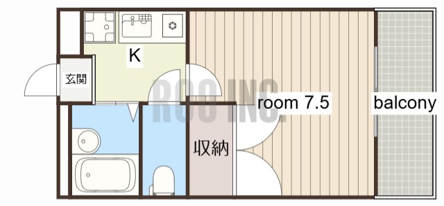 アムールＭＩ中地の物件間取画像