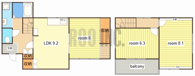 城北本町戸建て（2-8)の物件間取画像