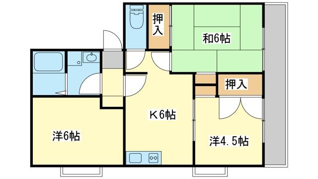 ハイツ西庄の物件間取画像