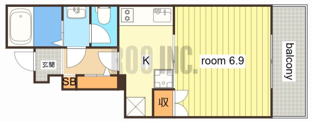 （仮称）姫路市広畑区北河原町 長屋住戸 新築工事A棟の物件間取画像