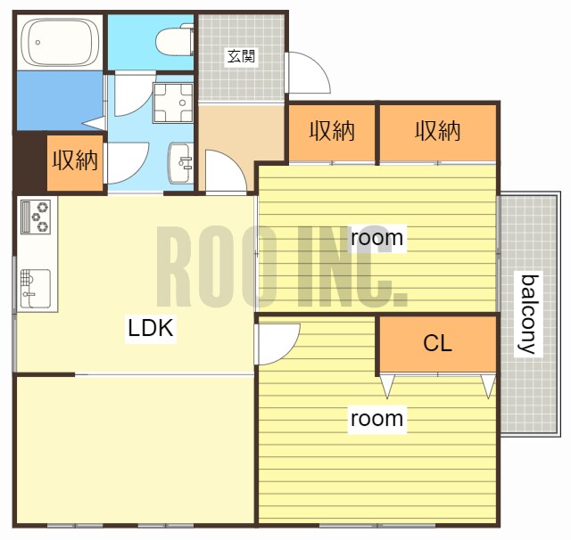 ハイツ渚の物件間取画像