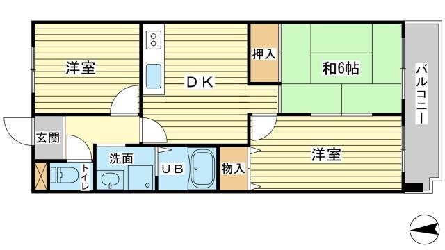 ロイヤルコーポ姫路栗山町の物件間取画像