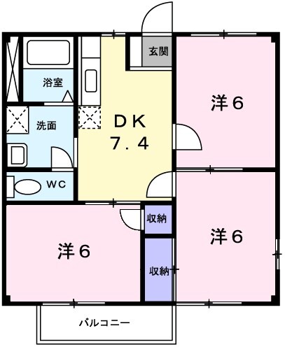 ドミール家中の物件間取画像