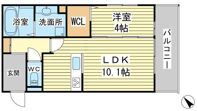 ラフィーネ亀山の物件間取画像