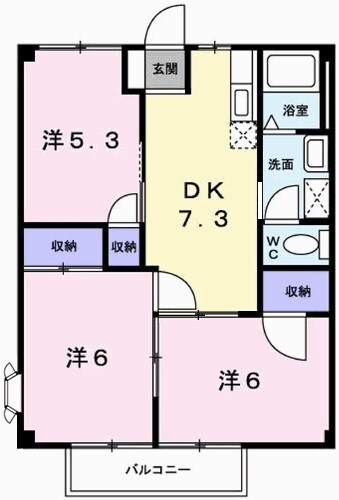 エムカーサの物件間取画像
