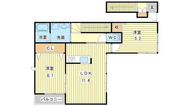 カーサドマーニの物件間取画像