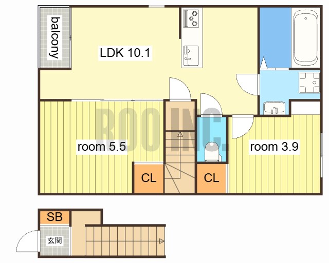 Rin bloom（リン・ブルーム）の物件間取画像