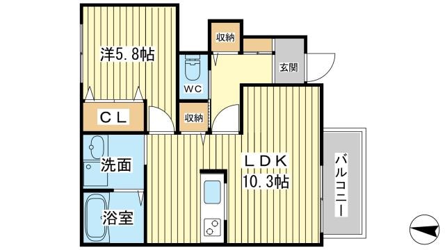 シエナフローラⅡ番館の物件間取画像