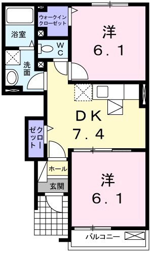 サンリットヴィラＢの物件間取画像