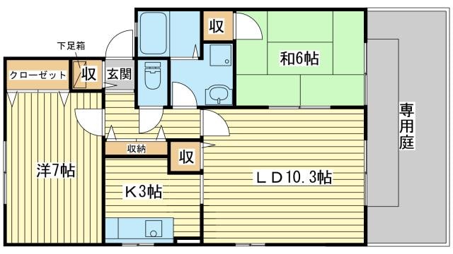 ウィンディーヒルズBの物件間取画像