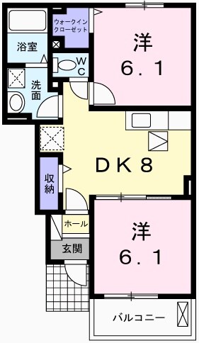 フィオレンティーナⅢの物件間取画像