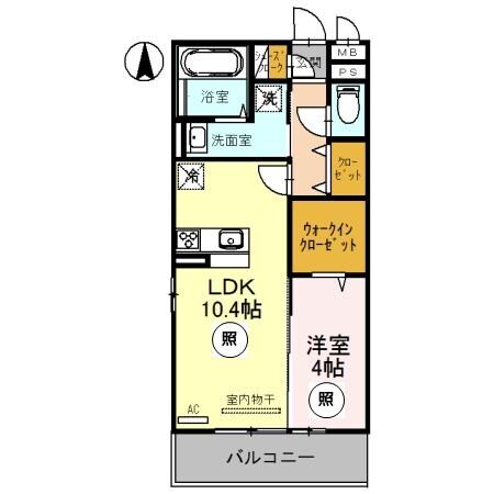 ロータス長町　B棟の物件間取画像