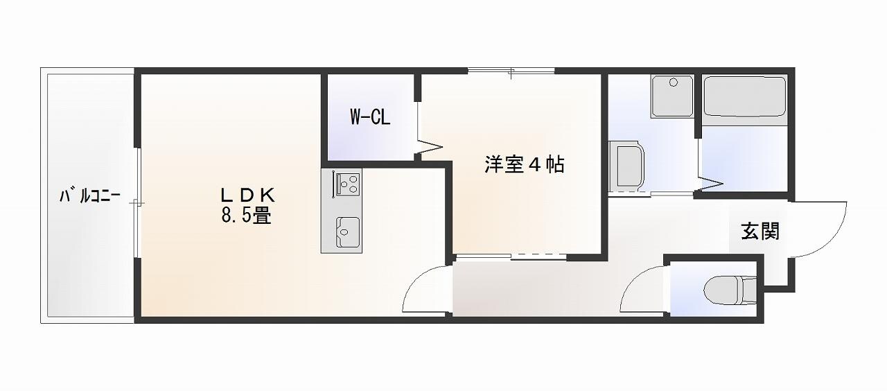 プレアデス難波西の物件間取画像