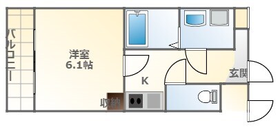 グランパシフィック恵美須西の物件間取画像