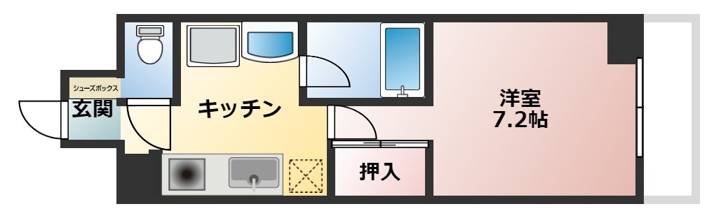 ＪＲ難波駅 徒歩10分 12階の物件間取画像