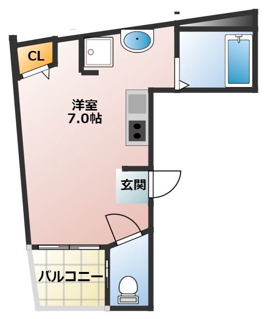 ステイタス難波ビルの物件間取画像
