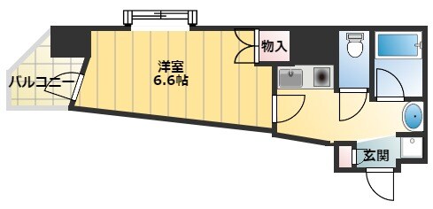 大国町駅 徒歩1分 4階の物件間取画像