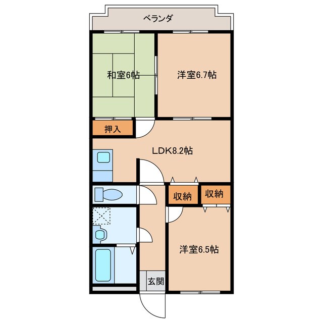 リバーコート三田の物件間取画像