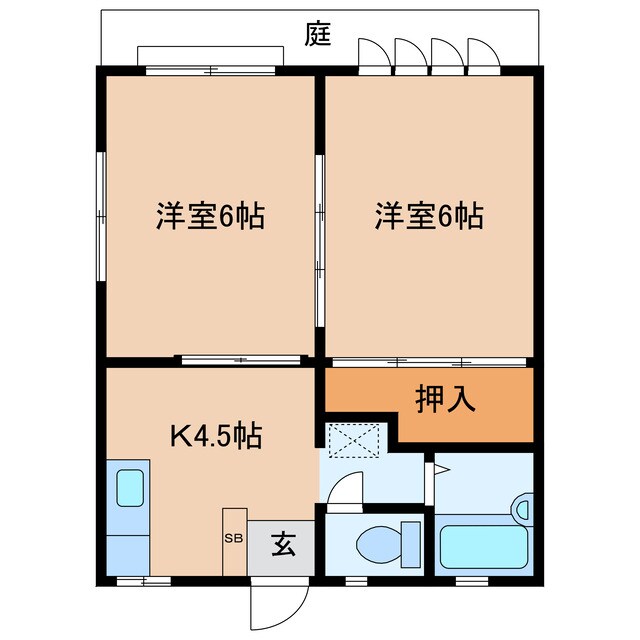 ハイツ北町の物件間取画像