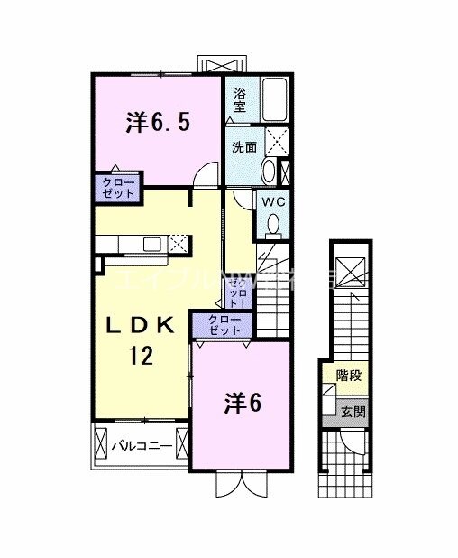 クリスタルローズ　Ｂ棟の物件間取画像