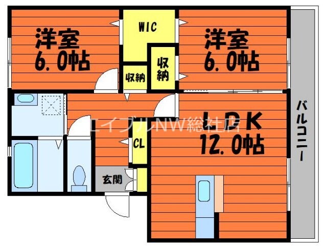 プラシード三宅の物件間取画像