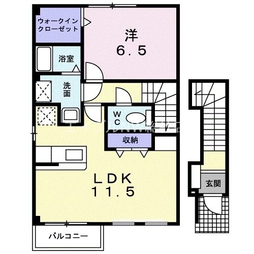 オベルジーヌの物件間取画像