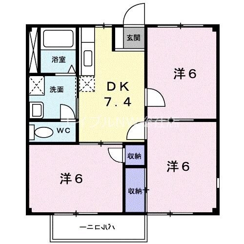 ニューシティ守上Ｃの物件間取画像