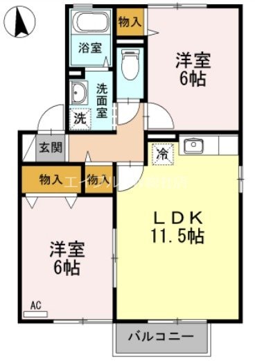 セジュール八島の物件間取画像