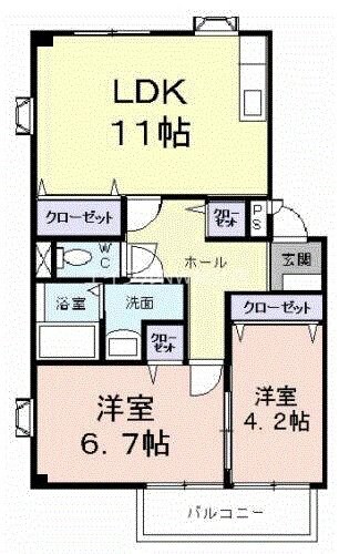 ハーベストコートＤの物件間取画像